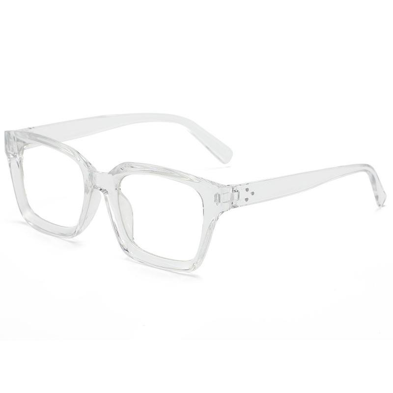 Square Anti Blue Light Glasses Men And Women Large-Frame Glasses with Transparent Lenses Simple Computer Reading Eyewear