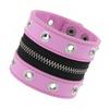 Punk-Stil Breites Lederarmband mit Nieten und funktionierendem Reißverschluss für edgy Modeaccessoires