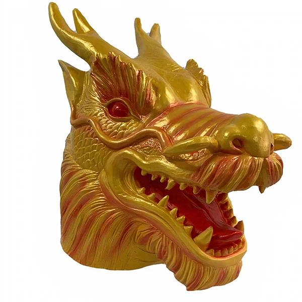Japanese dragon mask Adult size золотой