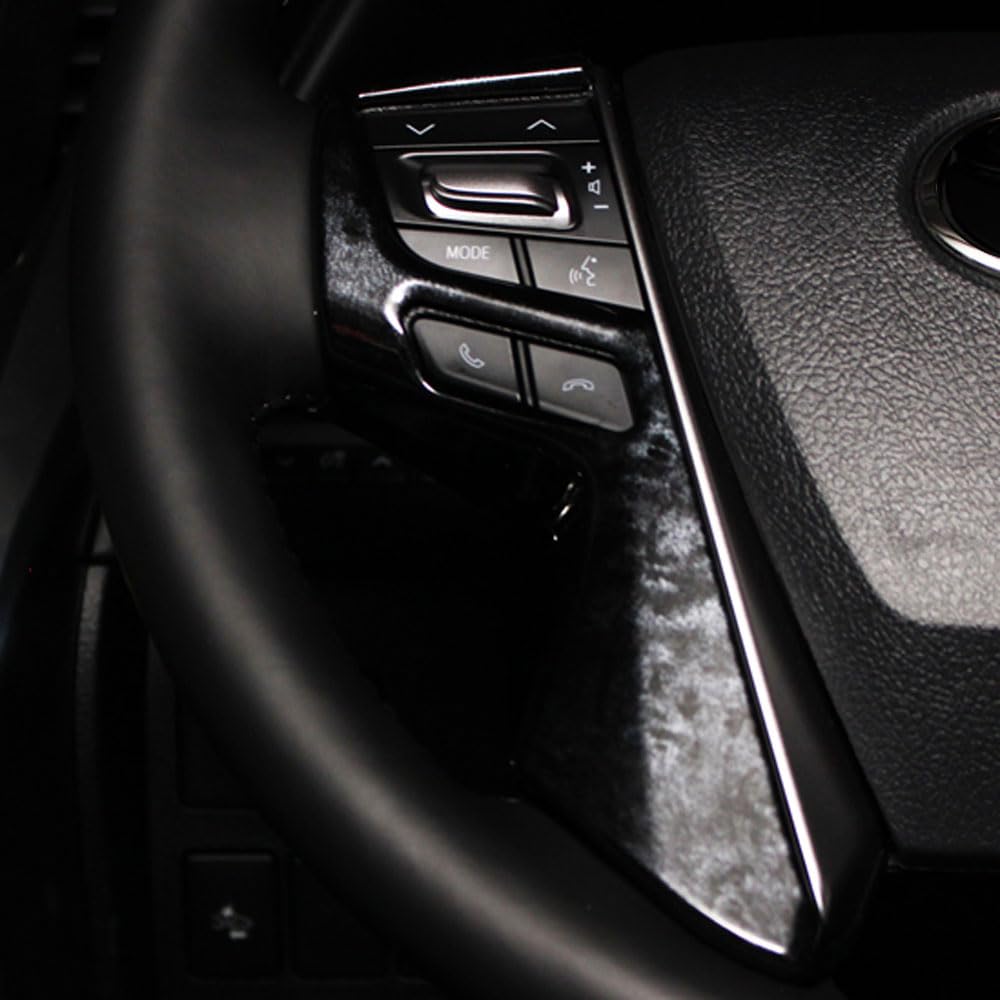 Alphard 30 Vellfire 30 Series Early and Late Model Steering Panel Garnish Black Wood Grain AVEST Interior Parts Cover Accessories Interior Panel