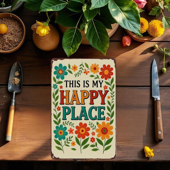 Vintage Metal Tin Sign Stylish Wall Art Plaques 11.8x7.9 Inch Retro Decorative Signs Wall Decor for Bedroom Kitchen Living Room Cafes Bar Public
