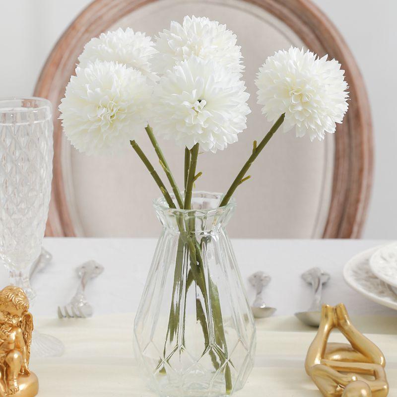 5Pcs Artificial Dandelion Flowers Fake Hydrangea Bouquet for Home Room Vase Decor Garden Party Wedding Bridal Christmas Ornament