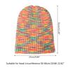 Striped Wool Hat Mixed Color Knitted Hat Ear Protect Warmth Thicken Autumn Winter for Boys Girls Xmas Halloween New Year