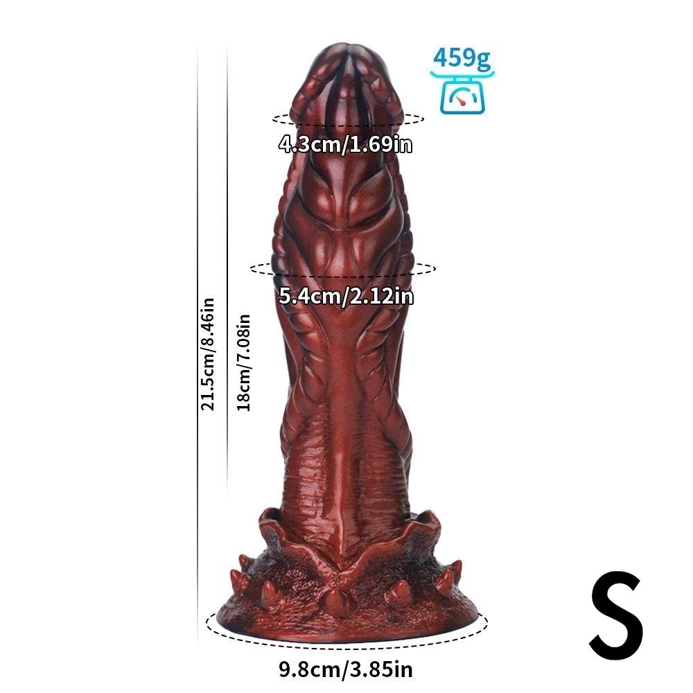 22.8cm Fantasy Alien Silicone Dildo, Ultra Soft Liquid Silicone Design, Realistic Texture, Strong Suction Cup, Flexible Premium Collection