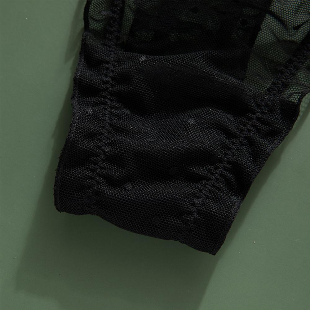 Underpants Women's Transparent Hollow Out Sexy Briefs Dots Panties Lace Thong Mesh Panties G String