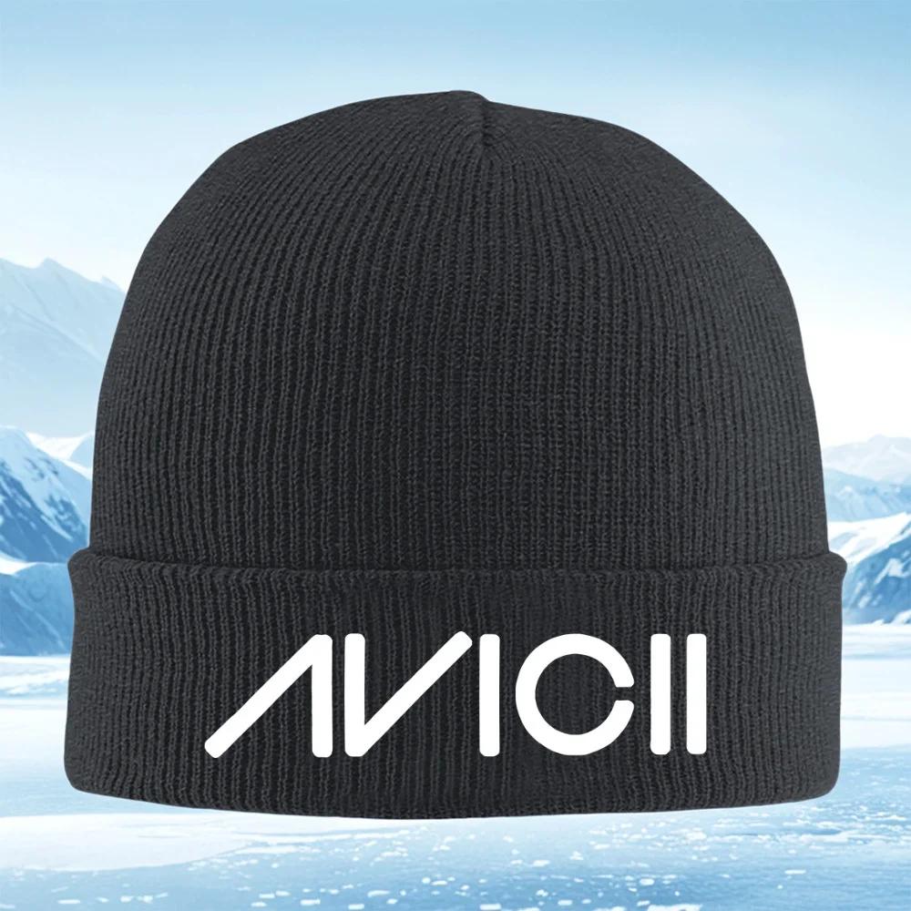 New White Letter Logo Music Style Design Unisex Women Unisex Knitted Hat Beanie Pullover Cap Winter Thermal Warm Christmas Outdoor