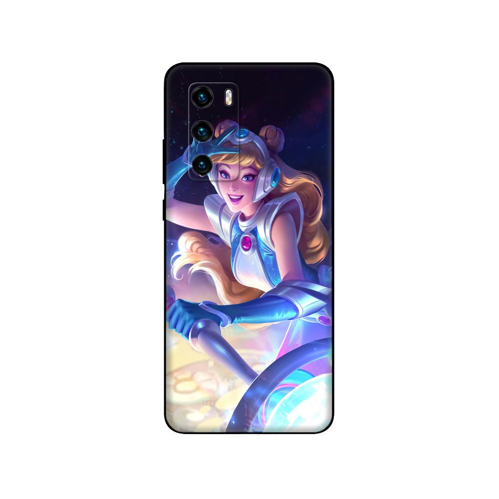 For Huawei P40 Case 6.1inch Soft Silicon Phone Back On Huawei P 40 Pro Cover Bumper Fundas Black Tpu Case Pink Anime Space Car