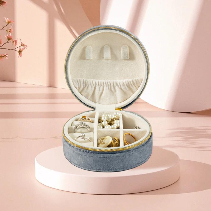 Portable Jewelry Box European Princess Travel Korean Hand Jewelry Jewelry Bag Earrings Ring Small Storage Box