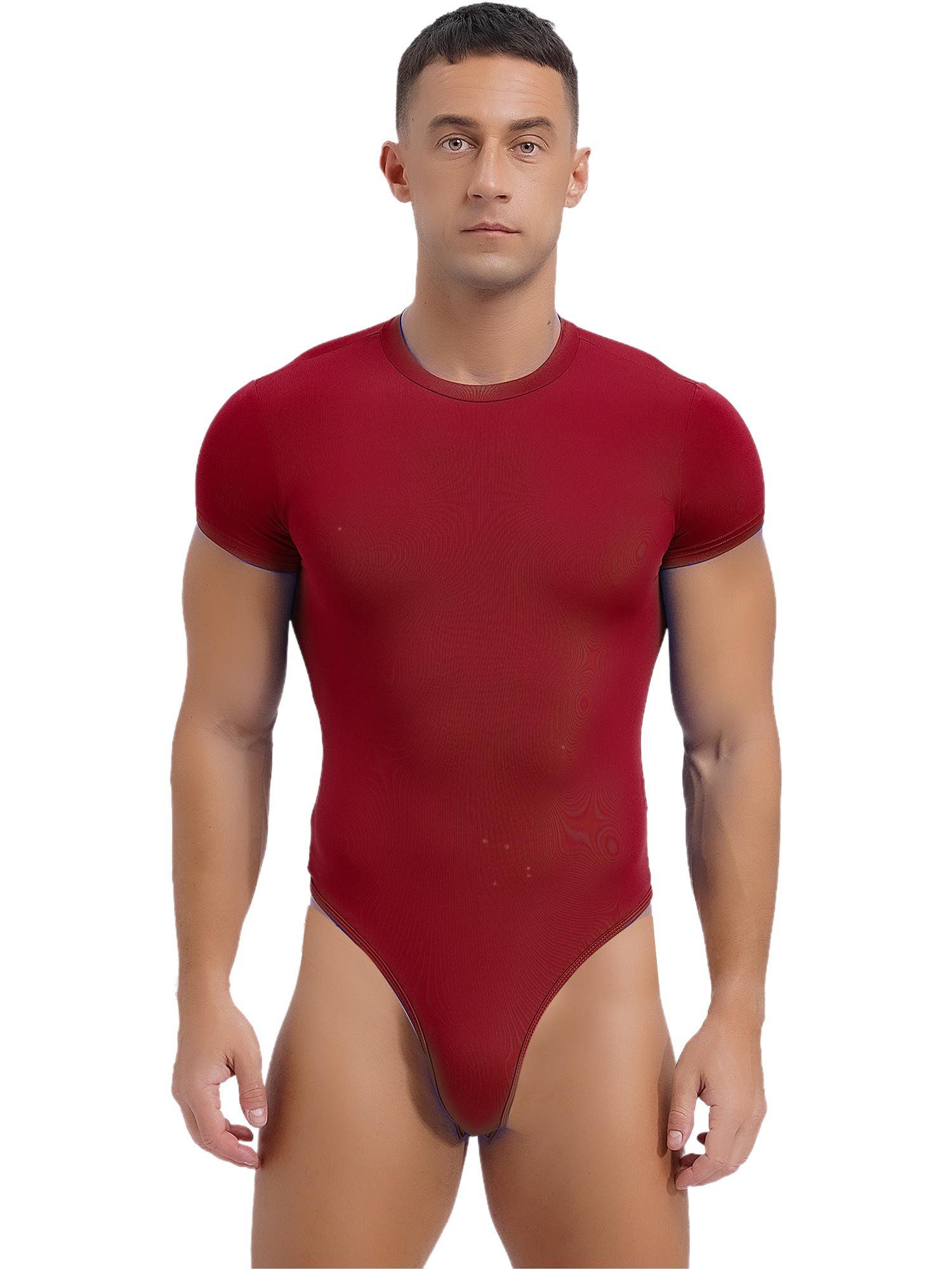 YDT-adult Heren afslanken body shaper vest shirt atletische sport bodysuit ondershirt effen kleur rompertjes voor bodybuilding yoga XL bordeaux