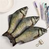 Creative Simulated Crucian Carp Pencil Case Personality Funny Salted Fish Pencil Case Polyester Material Zero Money Bag