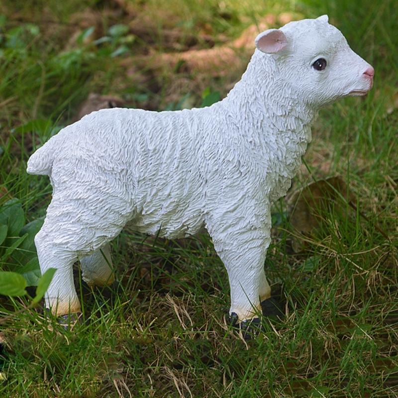 Detailed Small Resin Goat Figurine Multiple Poses Durability Lamb Statue Sheep Sculpture Ideal For Table top Shelf Display