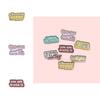Eye-catching Minimalist Alloy Enamel Brooch With Unique English Phrases For Fashionable Accessories