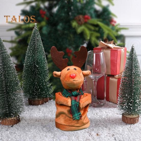 Electric Rotatable Christmas Elk Toy Battery Operated Swinging Singing Dancing Xmas Reindeer Deer Ornament Kids Family Friends Holiday Gift