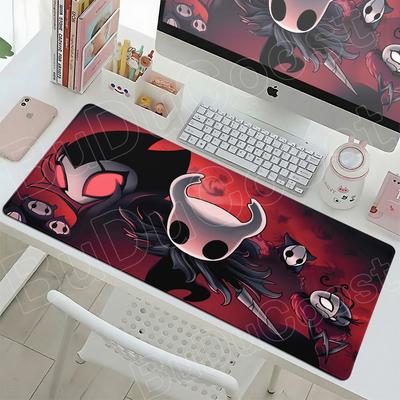 Hollow Knight Gamer Speed Mausepad Cute Anime Office Table Pad Pc Gaming Setup Accessories XXL Stitch Edge Keyboard HD Mouse Mat