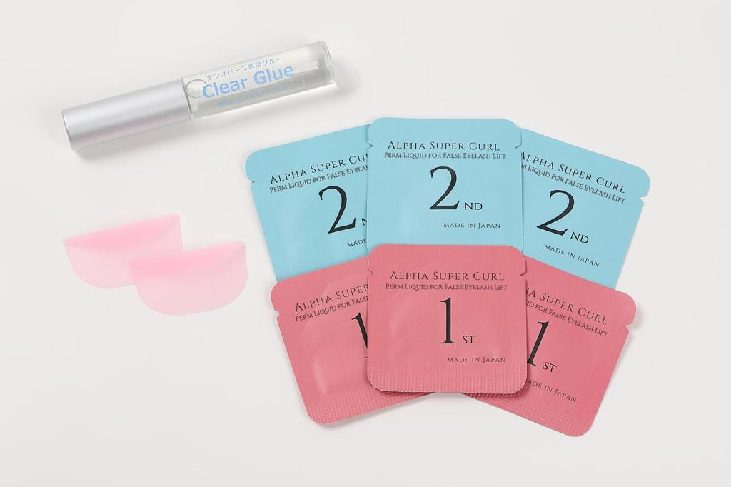 perm for false Little Devil Jagged Lot Pouch Perm Solution Professional-grade Japanese-made eyelashes, Set, (Large)