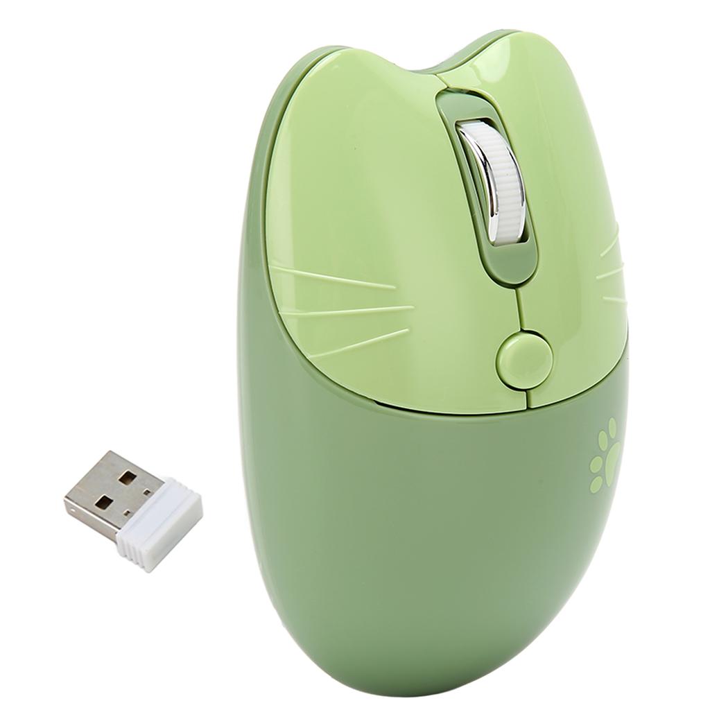 Wireless Mouse BT5.1 Or 2.4GHz Silent Click Adjustable DPI Auto Sleep Office Mouse for Girl Working
