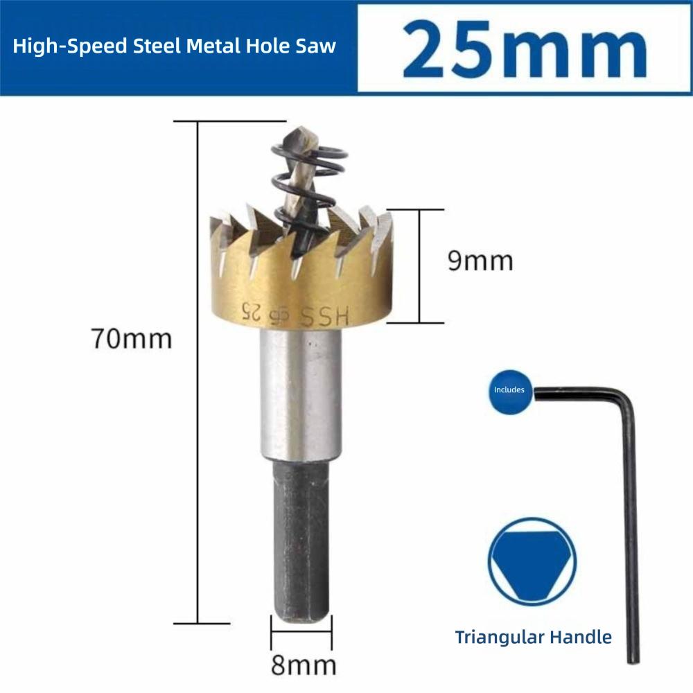 High Speed Steel Hole Saw Circular Hole Drill Bit  Cutting Metal Stainless Steel Iron and Wood