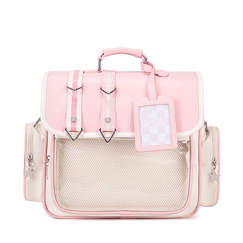 JK Transparent Mochilas Y2K Mochila Preppy Ita Bag High Capacity Bolsas Commuter Backpack Bags for Woman