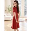 Mohan Yimei Retro Square Neck Knitted Slit Dress