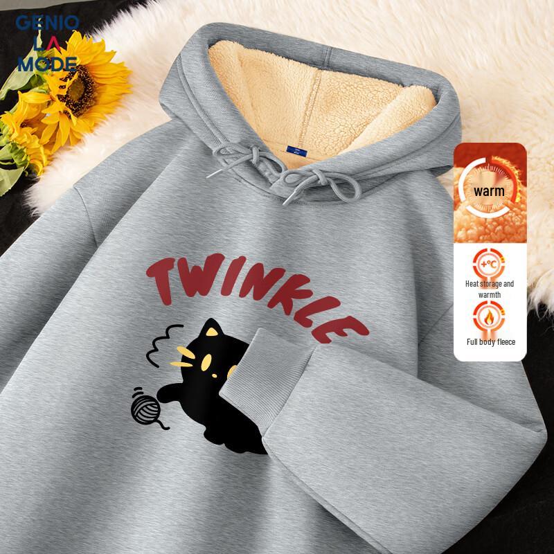 

Мужское худи из плотного флиса GENIOLAMODE с мультяшным принтом 3XL