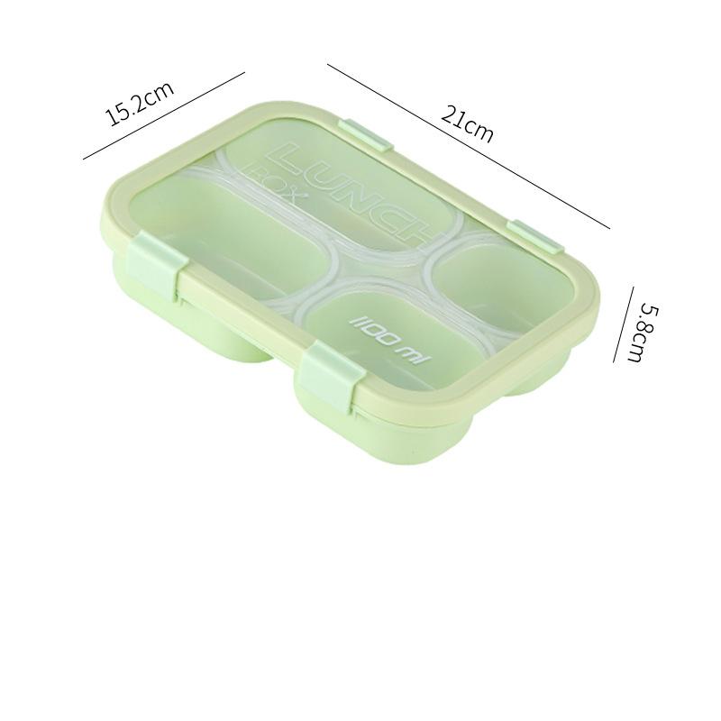 Macaron Colors Bento Box Plastic Large Capacity Lunch Box Children School Picnic Compartment Food Container Kitchen Supplies