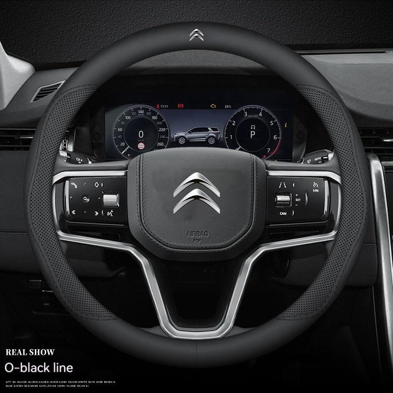 Leather Car Steering Wheel Cover Citroen DS3 C2 C3 C4 C5 C6 ELYSEE VTS Xsara C-Crosser Berlingo Jumpy AIRCROSS C3-XR Accessories anc123