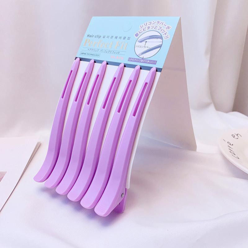 6Pcs Barbershop Accessories Long-Mouthed Duckbill Clip Hair Stylist For Hairdressing Barber Shop Styling Tool Care Beauty Health