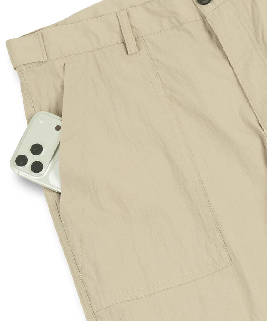 MUDSALT Seersucker Fatigue Pants Beige
