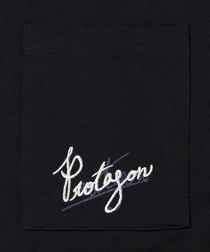 PROTAGON Hand Writhing Logo Long-Sleeved Tee (Black)