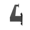 1215mm Wall Mounted Stair Handrail Black Iron 113kg Load Square Tube