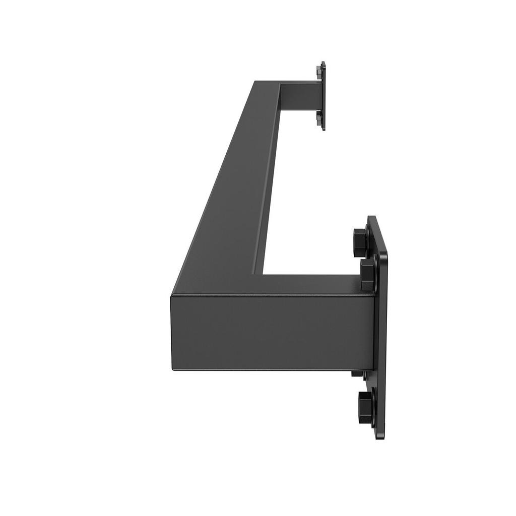 1215mm Wall Mounted Stair Handrail Black Iron 113kg Load Square Tube