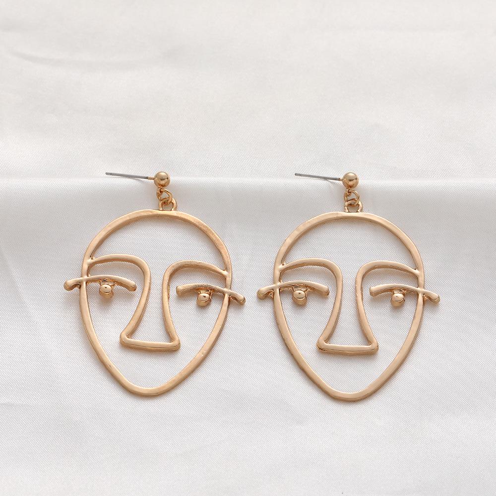 Spersonalizowane Kolczyki Sztyfty, Proste Puste Kolczyki Sztyfty Face Palm