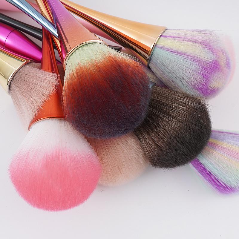 Compact Multi-Color Soft Makeup Brush for Powder & Blush in High-Footed Cup Design