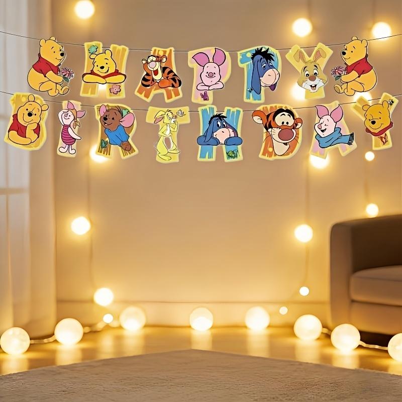 Disney Banner Tematic Winnie the Pooh cu 15 Piese Banner pentru Petrecere de Ziua de Naștere Decorațiune Steag Multifuncțional pentru Sărbători Decorațiune de Agățat în Cameră