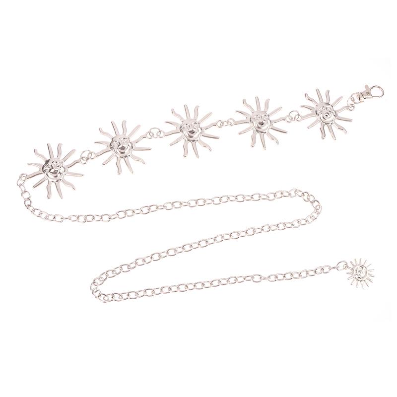Gothic Metal Sun Belt For Women Fashion Hight Waist Sun Chain Jewelry Gift Wedding Sash Celestial Waist Chains Accessories