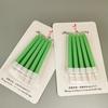 Colorful Jelly Color Long Pole, Bright Pole, Colorful Birthday Cake, Small Candle, Children's Macaron Party Milk Green