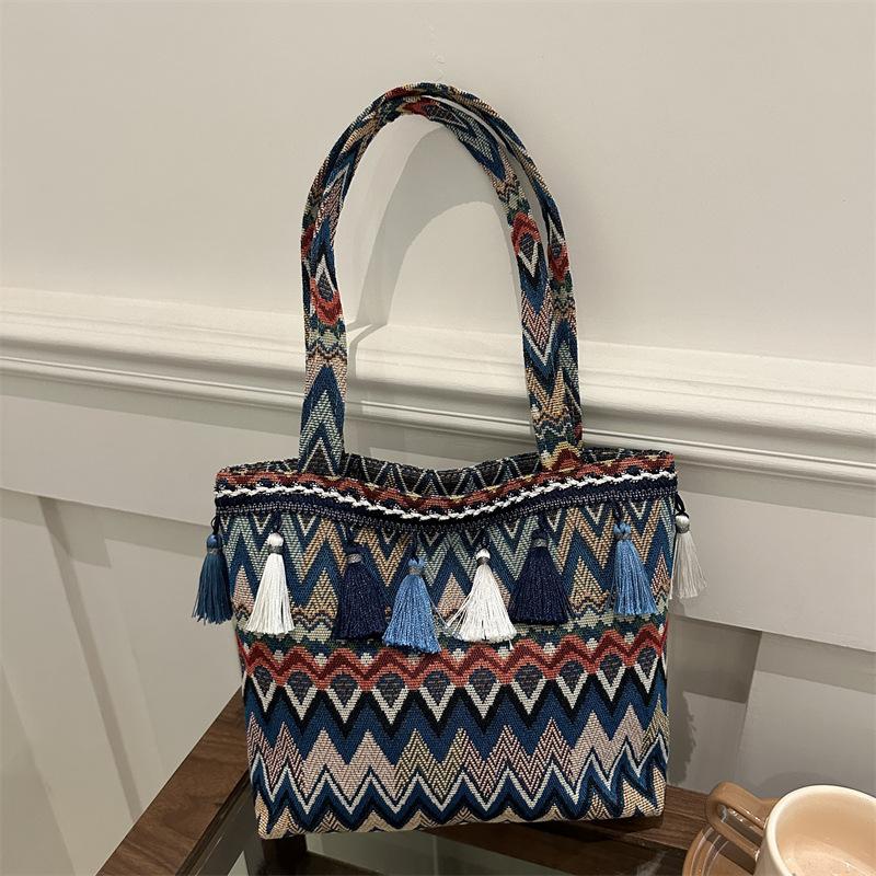 2025 Herbst- und Winter-Neue Tasche Quaste Einzelne Schulter Achseltasche Große Kapazität Gemüsekorb Arbeits-Pendlertasche