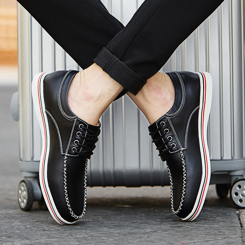 Leather Shoes Casual Sneakers Men Shoes Driving Comfortable Split Leather Shoes Tooling Shoes