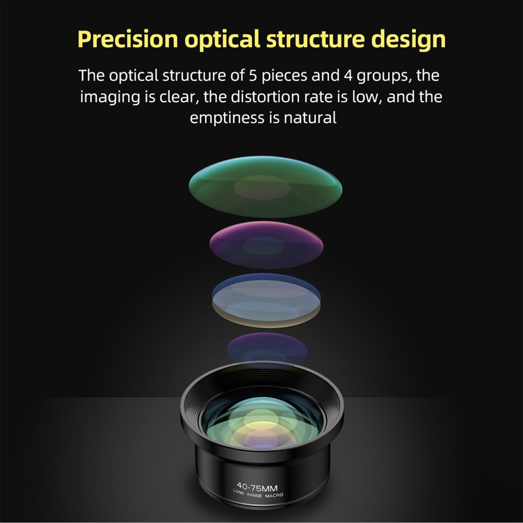 10X Universal Smartphone Macro Lens 4K Ultra High Definition Phone Camera Lens with Phone Clip Compatible with Android