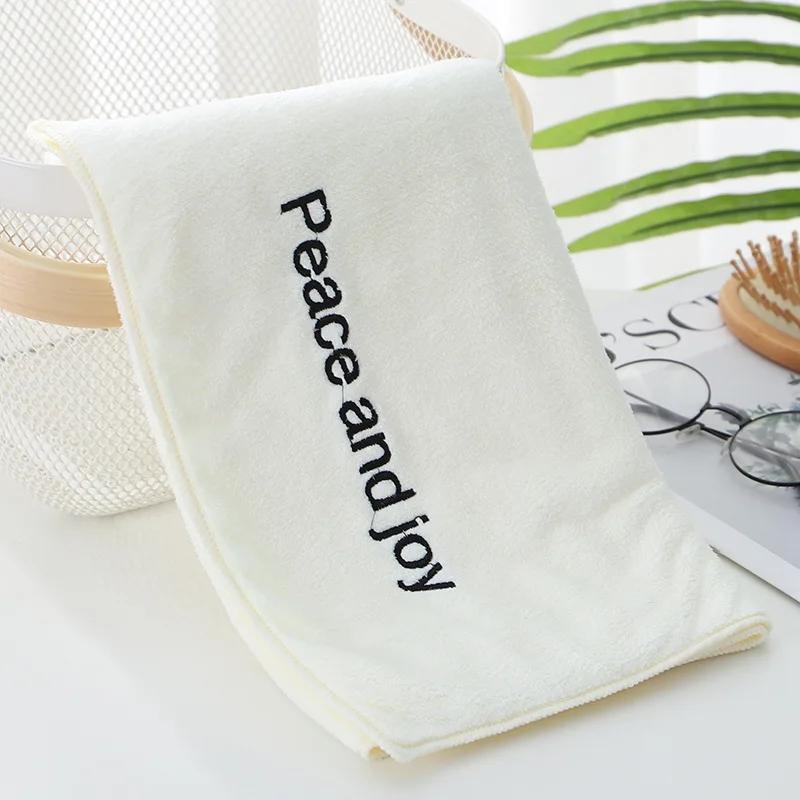 High Density Coral Fleece Towel Towel Set Water Absorption Coral Can Be Cut Edge Lock Edge Wrapping Microfiber Towel 70x32cm