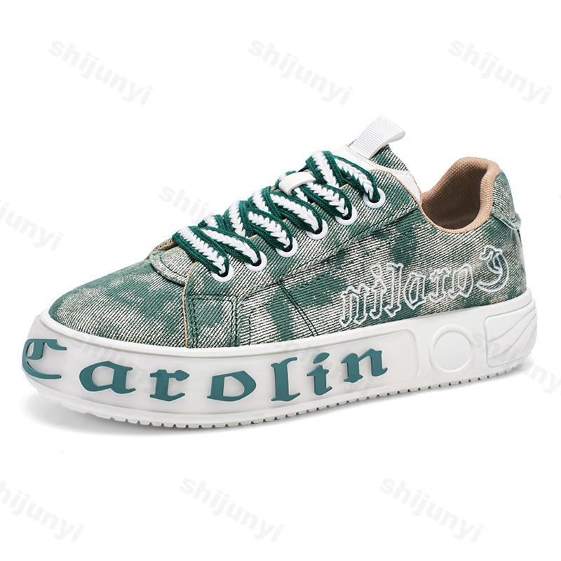 Fashion Fashion Trend Casual Thic Soled Canvas Men's Shoes 2025 New Autumn Low Top Comfortable Versatile Niche Non Slip Chunky sneakers