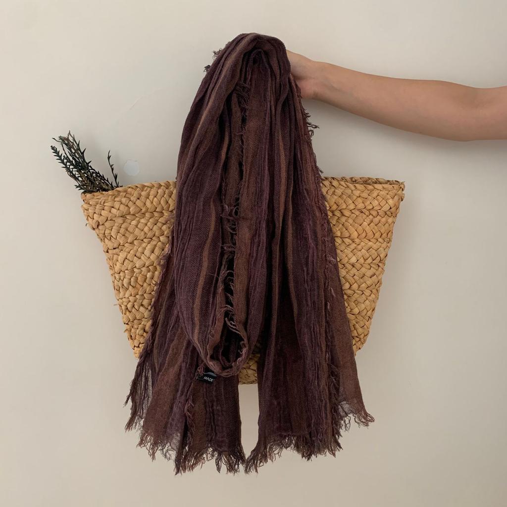 Cotton Linen Tie-dye Striped Men's Scarf Autumn Winter Warm Men Scarves Tassel Long Shawl Male Accessories Bufanda Wraps