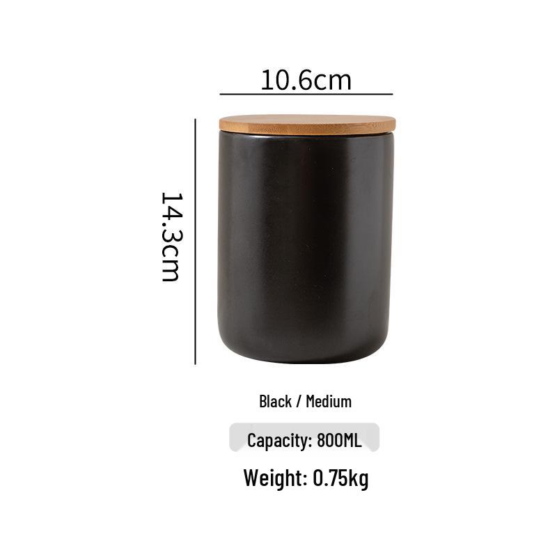 Nordic Ceramic Sealed Tea and Cereal Storage Canister for Kitchen
