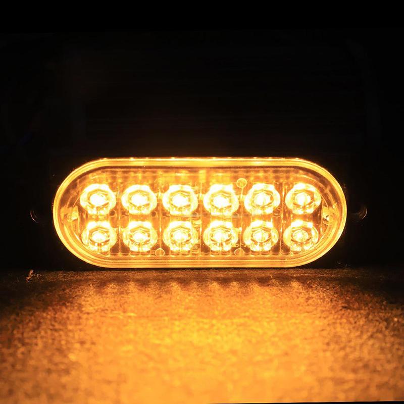 6/12LED Stroboskopické výstražné světlo Levné stroboskopické mřížkové blikající světelné rameno Nákladní auto Auto Majákové světlo Jantarové dopravní světlo 12V 24V Světla pro auto