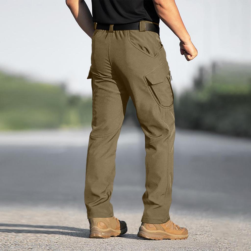 Herren-Cargohosen | Ripstop, Mehrere Taschen, Wasserabweisend & Fleecegefüttert Ideal für Wandern, Camping, Angeln & Bauarbeiten