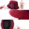 Women Retro Floral Bowler Hat Solid Color Cap for Party Prom Outdoor Travel