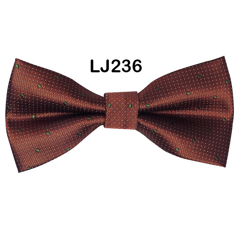 New Men'S Bow Business Wedding Party Bow Tie Solid Color Stripe Men'S Wedding