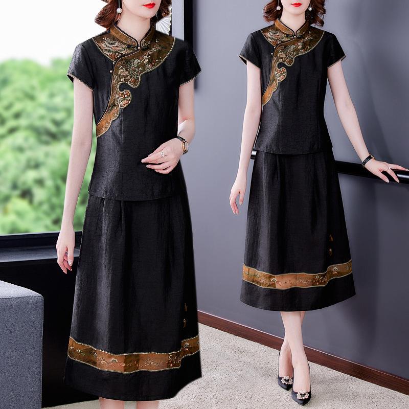 

Cheongsam в китайском стиле Gambiered, гуандунская марля, комплект из двух частей Cheongsam в стиле ретро в республиканском стиле