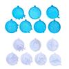 7Pcs Round Keychain Glue Drop Moulds Diy Marine Animal Hippocampus Octopuses Whale Key Pendant Silicone Mould for Crafts