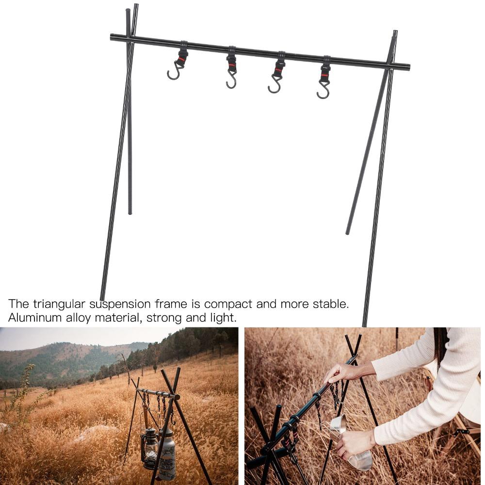Black Travel Camping Drying Rack Multifunction Cookware Hanger Durable Portable Drying Rack  Travel